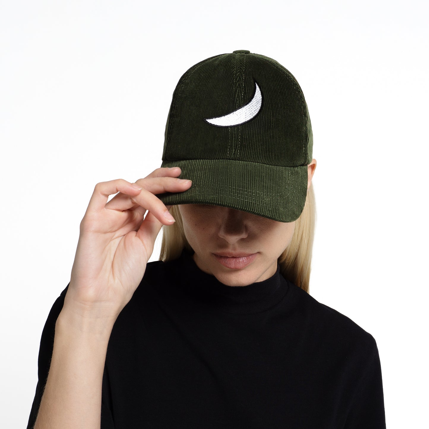 Green Wassie Corduroy Cap With Moon