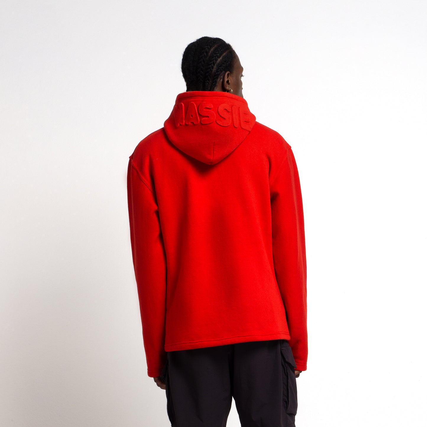 3D Embossed Wassie Hoodie With W - Red